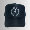 Strong as a mother® Embroidered Trucker Hat - Black